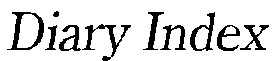 Diary Index
