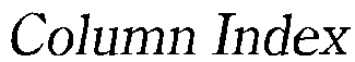 Column Index